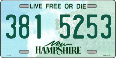 NH license plate 3815253