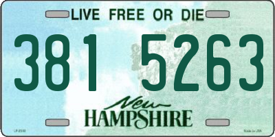 NH license plate 3815263
