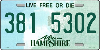 NH license plate 3815302
