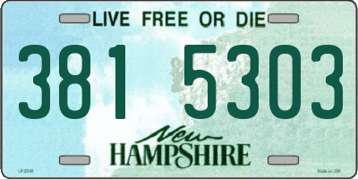 NH license plate 3815303
