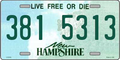 NH license plate 3815313
