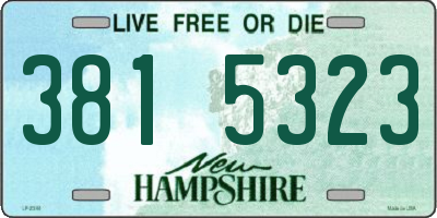 NH license plate 3815323