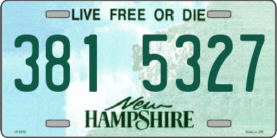 NH license plate 3815327