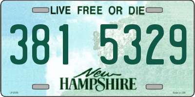 NH license plate 3815329