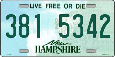 NH license plate 3815342