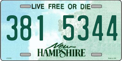 NH license plate 3815344