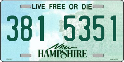 NH license plate 3815351