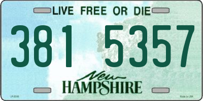 NH license plate 3815357