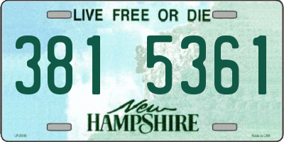 NH license plate 3815361