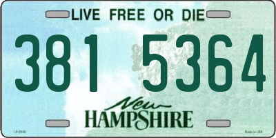 NH license plate 3815364