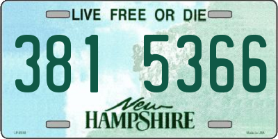 NH license plate 3815366