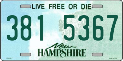 NH license plate 3815367