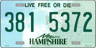 NH license plate 3815372