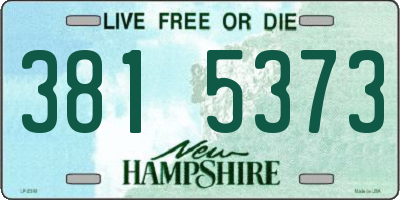 NH license plate 3815373