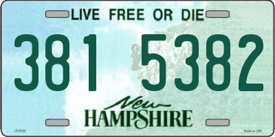 NH license plate 3815382