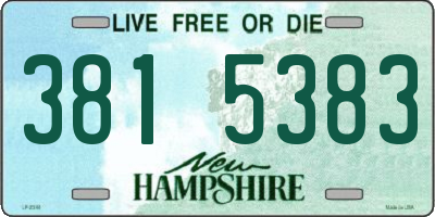 NH license plate 3815383
