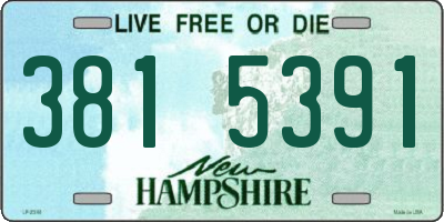 NH license plate 3815391