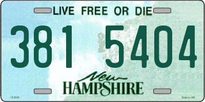 NH license plate 3815404