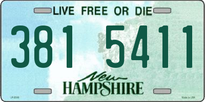 NH license plate 3815411