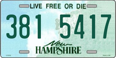 NH license plate 3815417