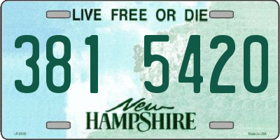 NH license plate 3815420