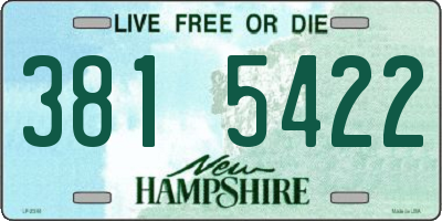 NH license plate 3815422