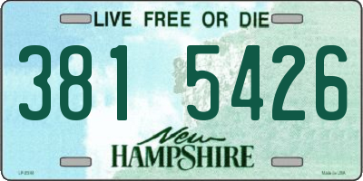 NH license plate 3815426