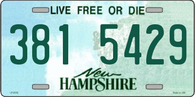 NH license plate 3815429