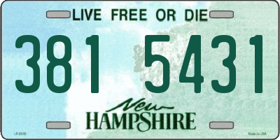 NH license plate 3815431