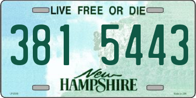 NH license plate 3815443