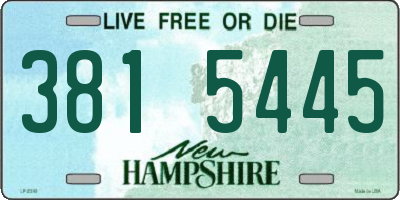 NH license plate 3815445