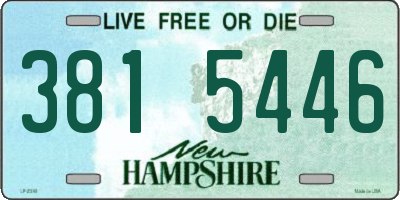 NH license plate 3815446
