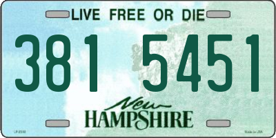 NH license plate 3815451