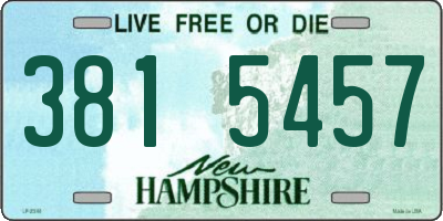 NH license plate 3815457