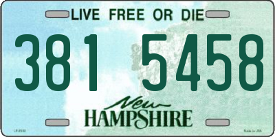 NH license plate 3815458