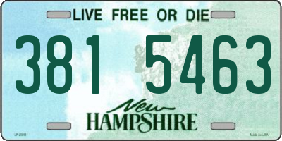 NH license plate 3815463