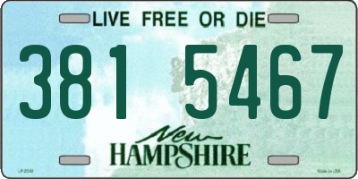 NH license plate 3815467