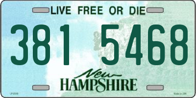 NH license plate 3815468