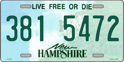 NH license plate 3815472