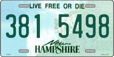 NH license plate 3815498