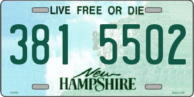 NH license plate 3815502