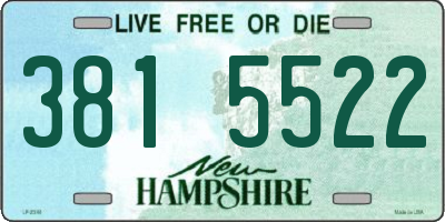 NH license plate 3815522