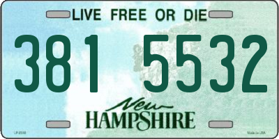NH license plate 3815532
