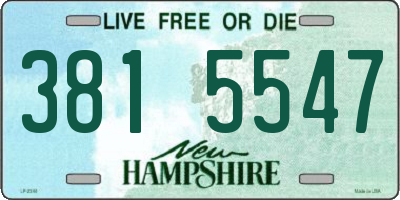 NH license plate 3815547