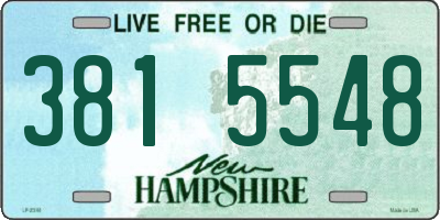 NH license plate 3815548