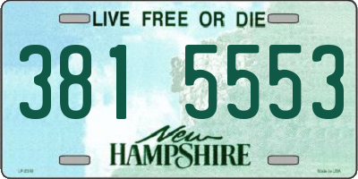 NH license plate 3815553