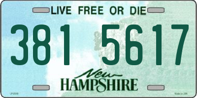 NH license plate 3815617