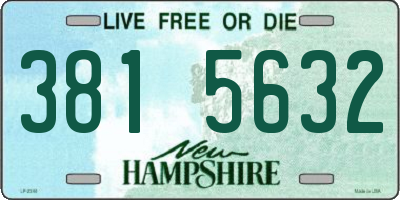 NH license plate 3815632