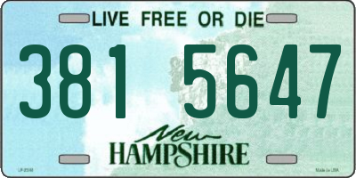 NH license plate 3815647
