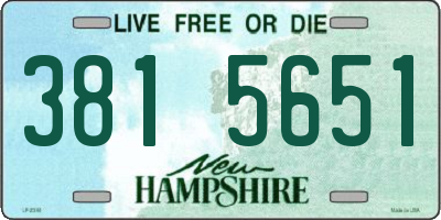 NH license plate 3815651